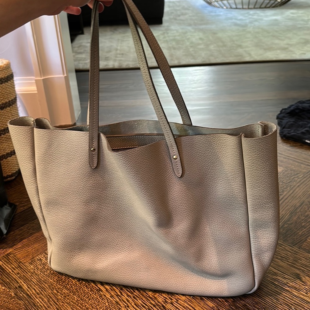 Barneys New York pebbled leather handbag